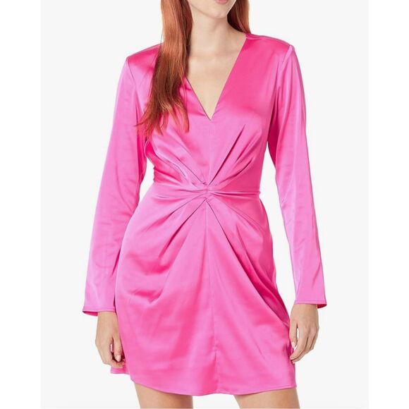 NEW The Drop Tate Twist-Front Deep V-Neck Mini Dress S - Picture 1 of 6